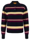 Guest In Residence Collegiate Stripe Polo Multicolor In Black