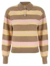 Guest In Residence Collegiate Stripe Polo Multicolor