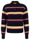 Guest In Residence Collegiate Stripe Polo Multicolor In Black