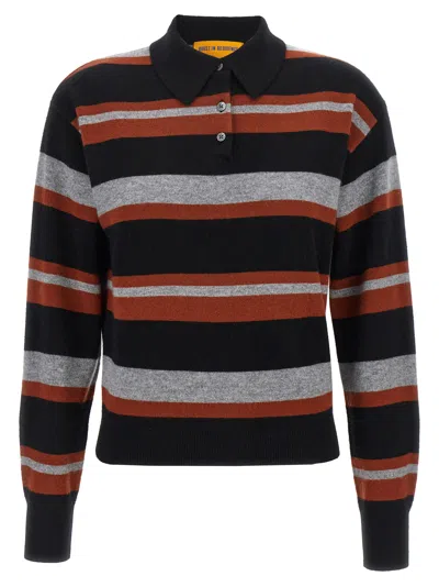 Guest In Residence Collegiate Stripe Polo Multicolor