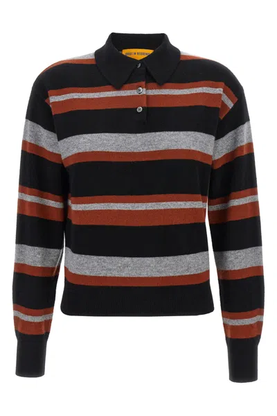 GUEST IN RESIDENCE 'COLLEGIATE STRIPE' POLO SHIRT