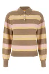Guest In Residence Collegiate Stripe Polo Shirt In Brown
