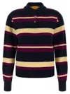 Guest In Residence Collegiate Stripe Polo Multicolor In Multi