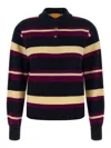 Guest In Residence Collegiate Striped Cashmere Polo In Multi