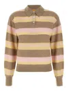 Guest In Residence Collegiate Stripe Polo Shirt In Brown