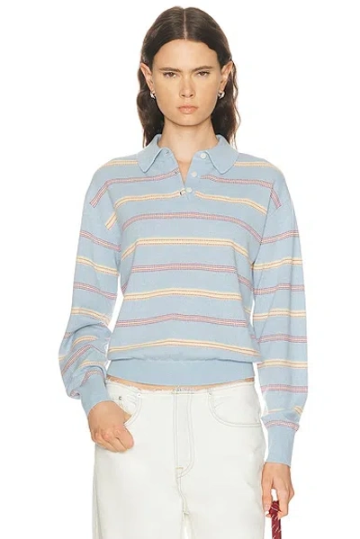 Guest In Residence Collegiate Stripe Sweater In Blue