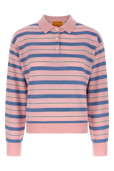 Guest In Residence 'collegiate Stripe Polo' Sweater In Multi