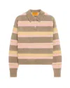 Guest In Residence Collegiate Stripe Polo Taupe Combo In Multi