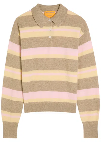GUEST IN RESIDENCE GUEST IN RESIDENCE COLLEGIATE STRIPED CASHMERE POLO