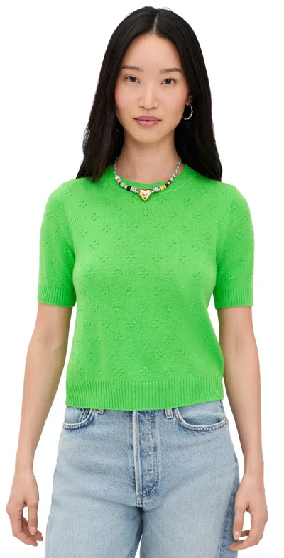 Guest In Residence Compass Cashmere Sweater Tee Match Point In Green