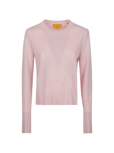 Guest In Residence Compass Shrunken Crew Sweater In Purple