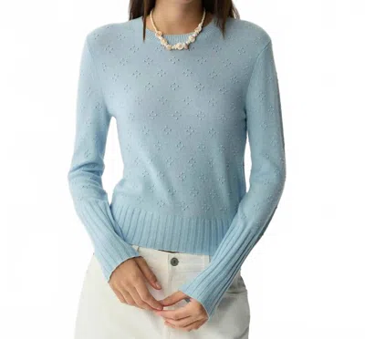 Guest In Residence Compass Shurnken Crew Neck Sweater In Clear Sky In Blue