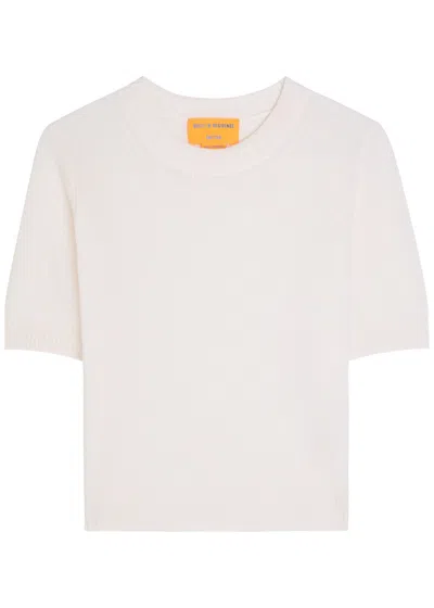 Guest In Residence Compass Textured Knit Cashmere T-shirt In White