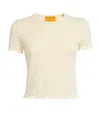 GUEST IN RESIDENCE COTTON-SILK CROPPED T-SHIRT