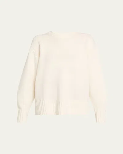 Guest In Residence Cozy Cashmere Crewneck Sweater In White