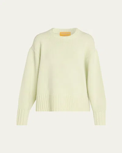 Guest In Residence Cozy Cashmere Crewneck Sweater In Green
