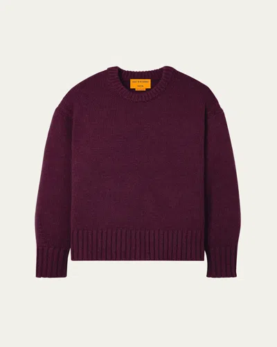 Guest In Residence Cozy Cashmere Crewneck Sweater In Plum