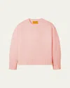 Guest In Residence Cozy Cashmere Crewneck Sweater In Powder Pink