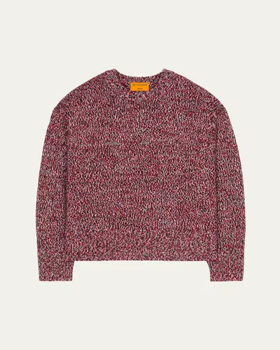 Guest In Residence Cozy Cashmere Crewneck Sweater In Red Marl