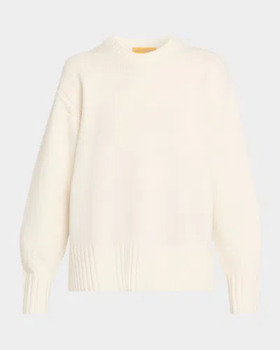 Guest In Residence Cozy Cashmere Crewneck Sweater In White