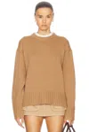 Guest In Residence Crew-neck Sweater In Almond