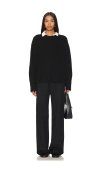 Guest In Residence Cozy Crew Sweater In Black