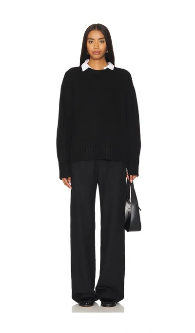 Guest In Residence Cozy Crew Sweater In Black