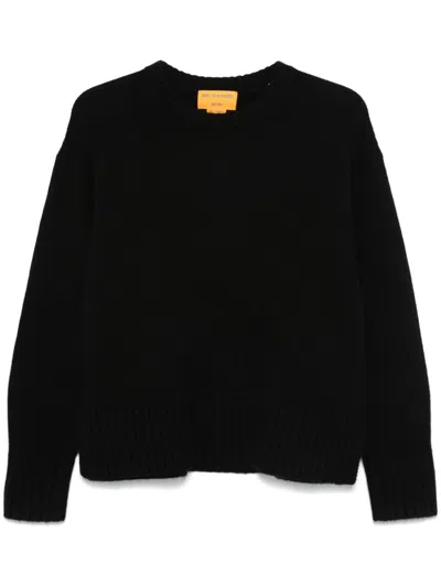 Guest In Residence Cozy Crew Sweater In Black