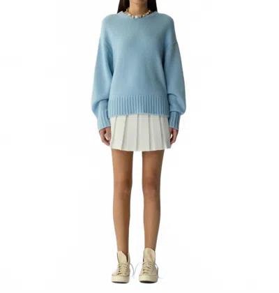 Guest In Residence Cozy Crew Sweater In Clear Sky In Blue