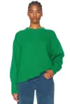 Guest In Residence Cozy Crew Sweater In Rainforest