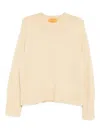 Guest In Residence Cashmere Cable Collegiate Crewneck Sweater In Neutral