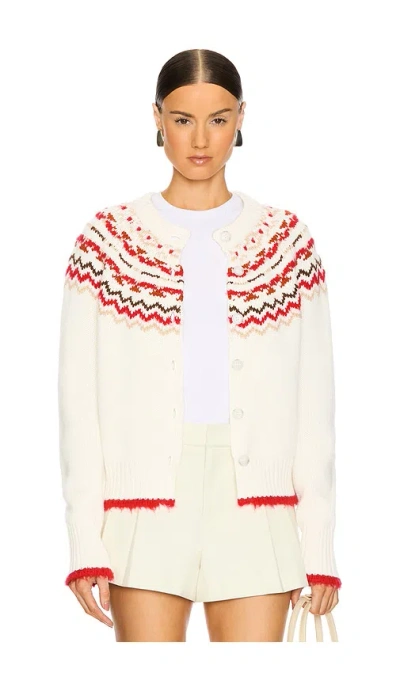 Guest In Residence Chalet Cashmere Cardigan In Cream Combo