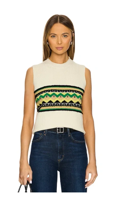 Guest In Residence Chalet Cashmere Vest In Cream Combo