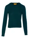 Guest In Residence Shrunken Cashmere Crewneck Sweater In Green