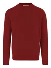 Guest In Residence Crew-neck Ribbed Cashmere Sweater In Red