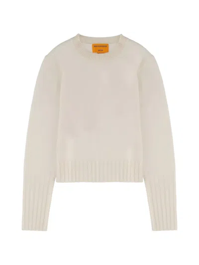 Guest In Residence Shrunken Crewneck Top In Cream In White