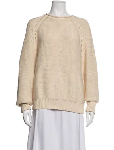 Pre-owned Guest In Residence Crew Neck Sweater In Neutrals
