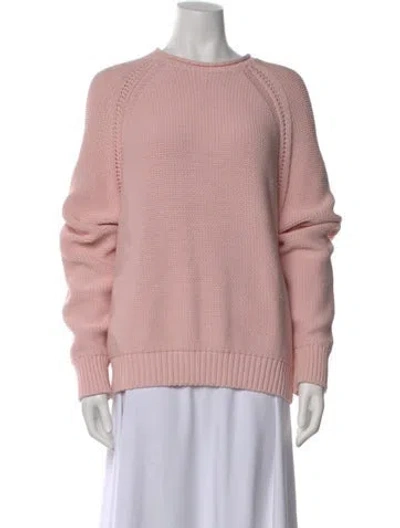 Pre-owned Guest In Residence Crew Neck Sweater In Pink