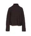 Guest In Residence Cropped Cable Sweater In Brown