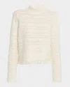 Guest In Residence Cropped Cable Turtleneck Sweater In Neutral
