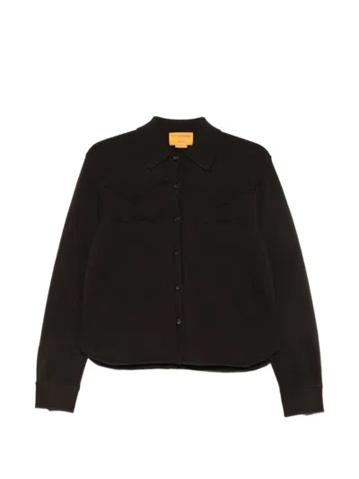 Guest In Residence Cropped Wester Shirt In Brown