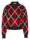 Guest In Residence Women Collegiate Argyle Polo In Brown