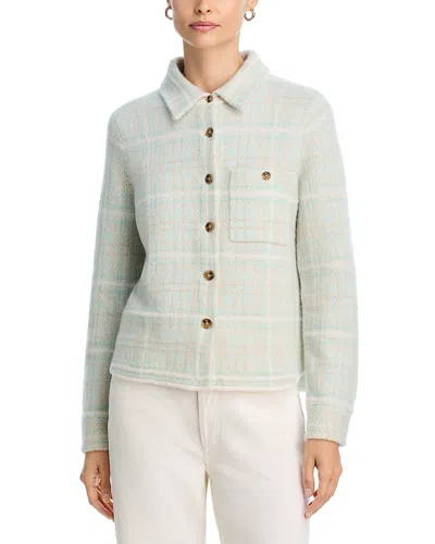 Guest In Residence Dylan Cashmere Plaid Shirt In Green