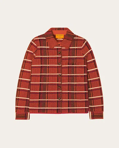 Guest In Residence Dylan Plaid Cashmere Shirt In Chai Combo