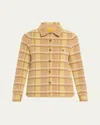 Guest In Residence Dylan Plaid Cashmere Shirt In Chestnut Combo