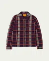 Guest In Residence Dylan Plaid Cashmere Shirt In Midnight Combo