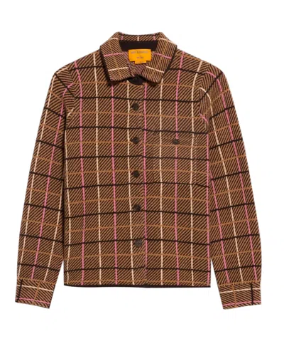 Guest In Residence Dylan Plaid Shirt In Brown