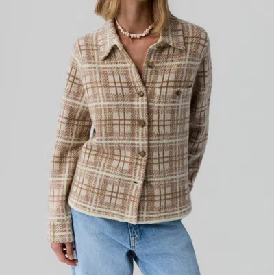 Guest In Residence Dylan Plaid Shirt In Beige In Neutral