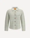 Guest In Residence Dylan Plaid Buttoned Shirt Jacket In Multi
