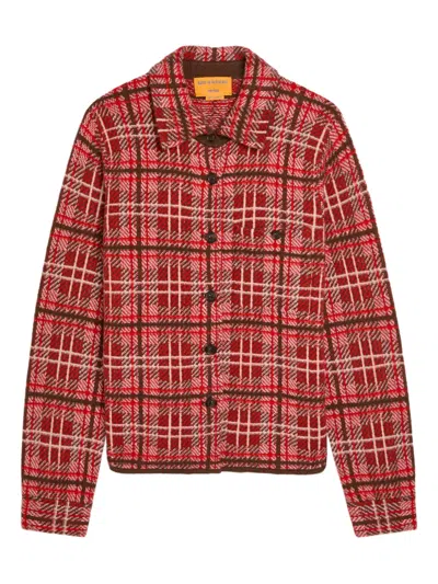 Guest In Residence Dylan Plaid Cashmere Shirt In Red